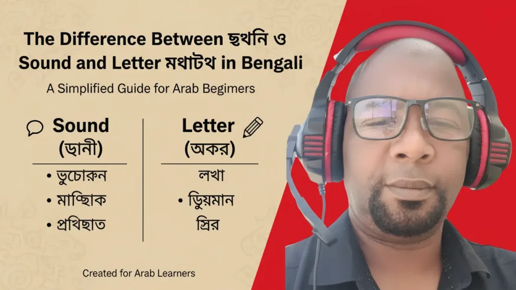الفرق بين الصوت والحرف في اللغة البنغالية: دليل مبسّط للمبتدئين العرب