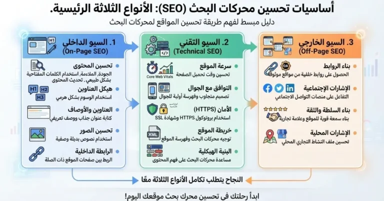 أنواع السيو الأساسية