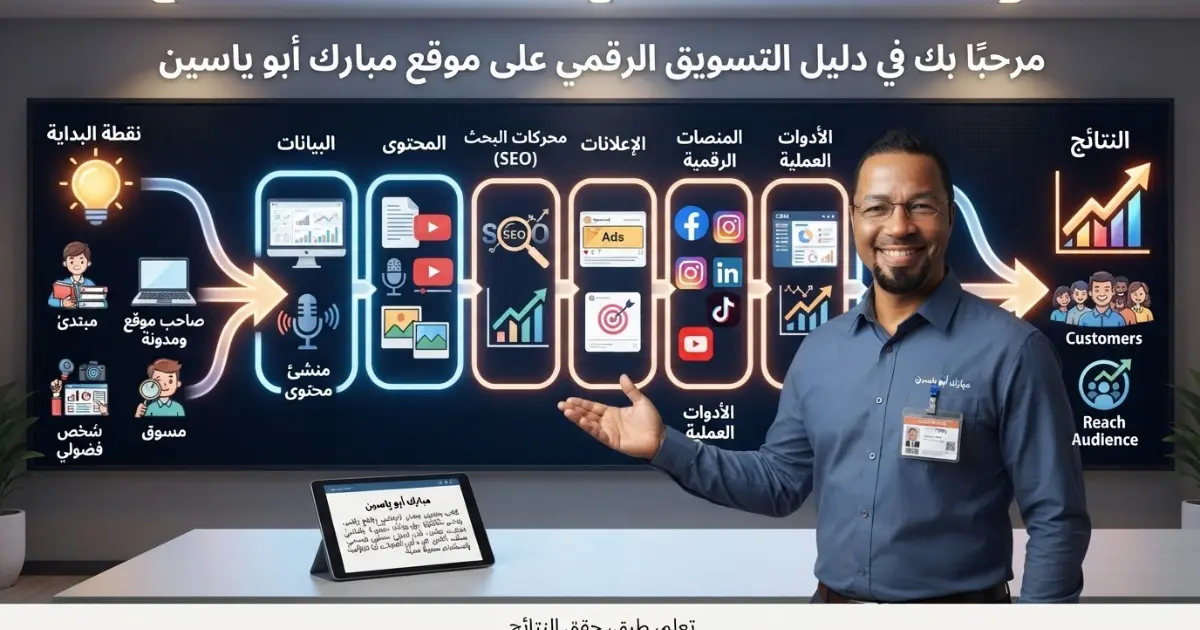 التسويق الرقمي على موقع مبارك أبو ياسين