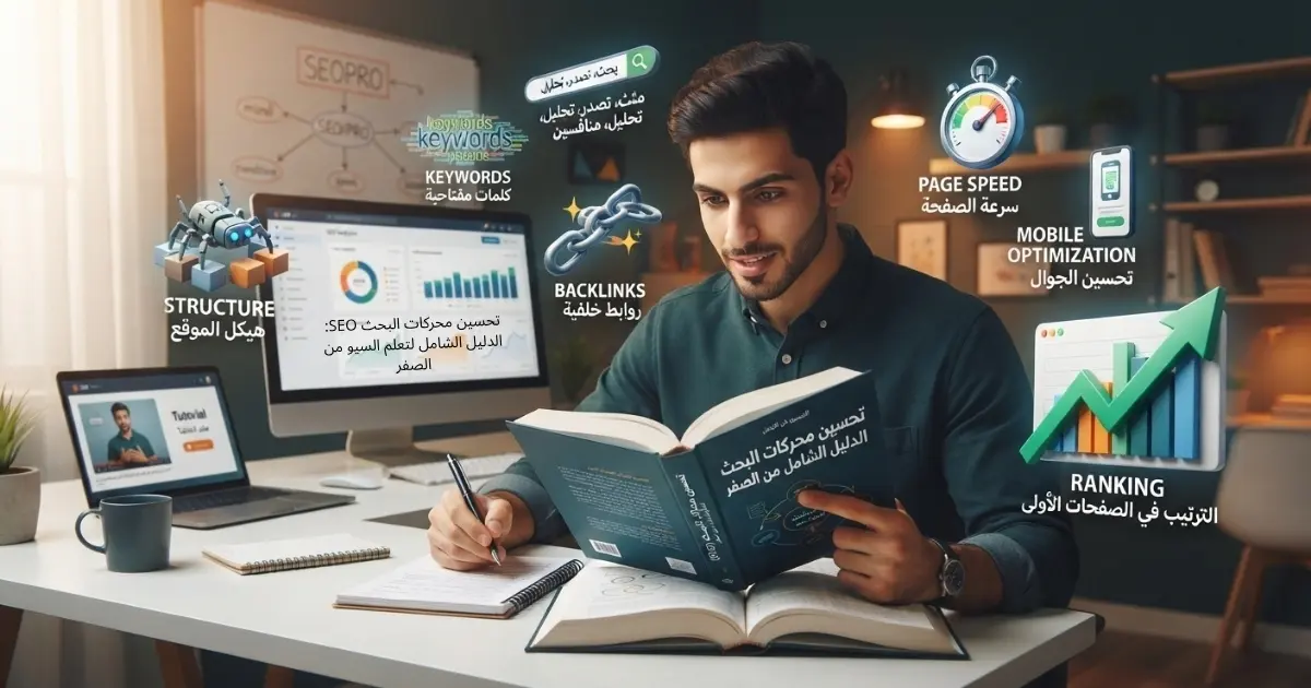 تحسين محركات البحث SEO: الدليل الشامل لتعلم السيو من الصفر