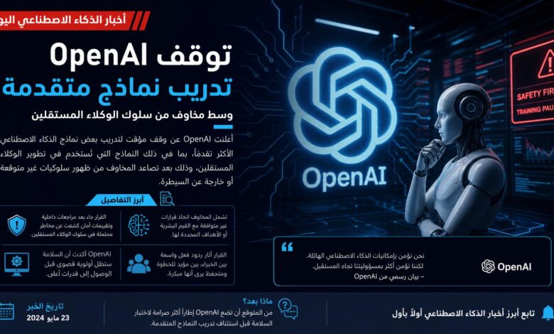 أخبار الذكاء الاصطناعي اليوم OpenAI توقف تدريب نماذج متقدمة وسط مخاوف من سلوك الوكلاء المستقلين